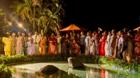 萨摩亚副总理出席中国援萨创意手工艺品和缝纫技术培训班成果展示活动