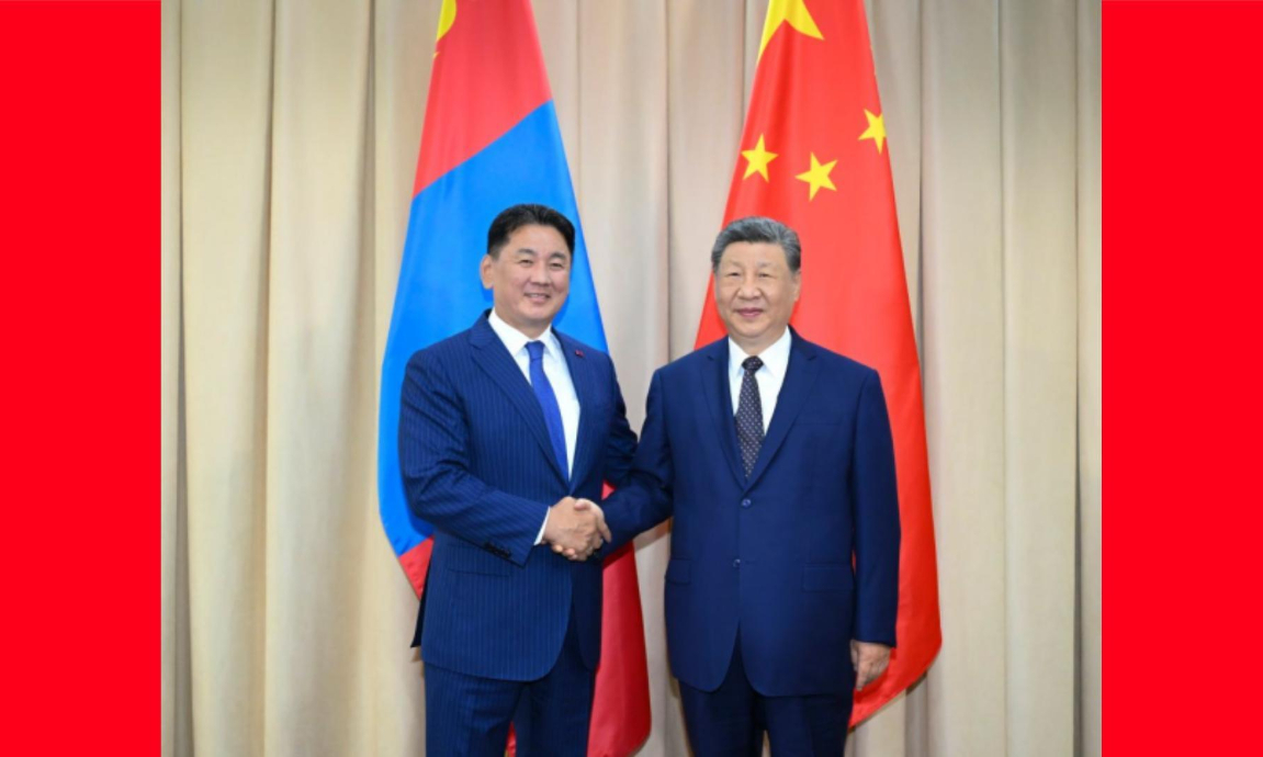 习近平会见蒙古国总统呼日勒苏赫